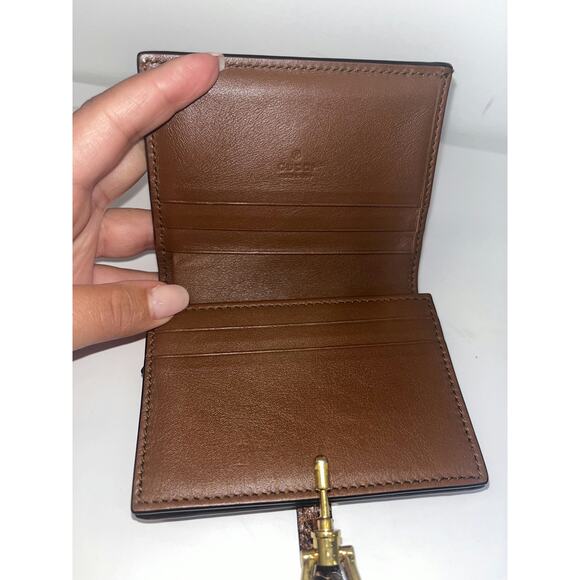 Gucci Snake Print Compact Wallet - Picture 6 of 8